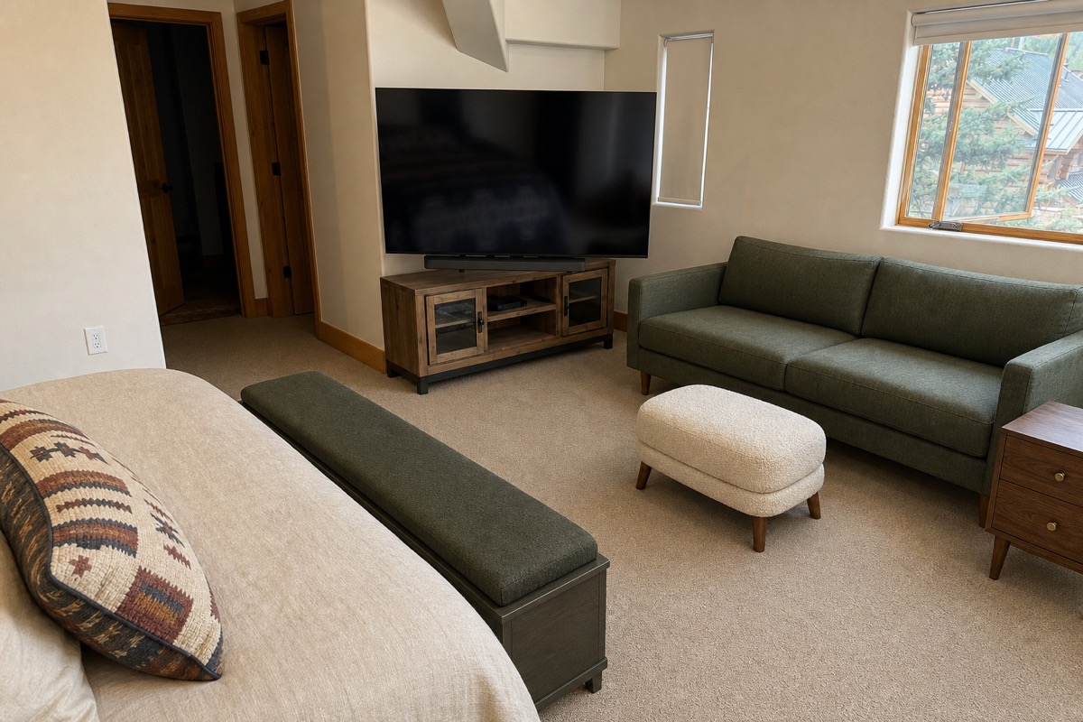 Rendered view of a real bedroom redesigned with Aspenmere